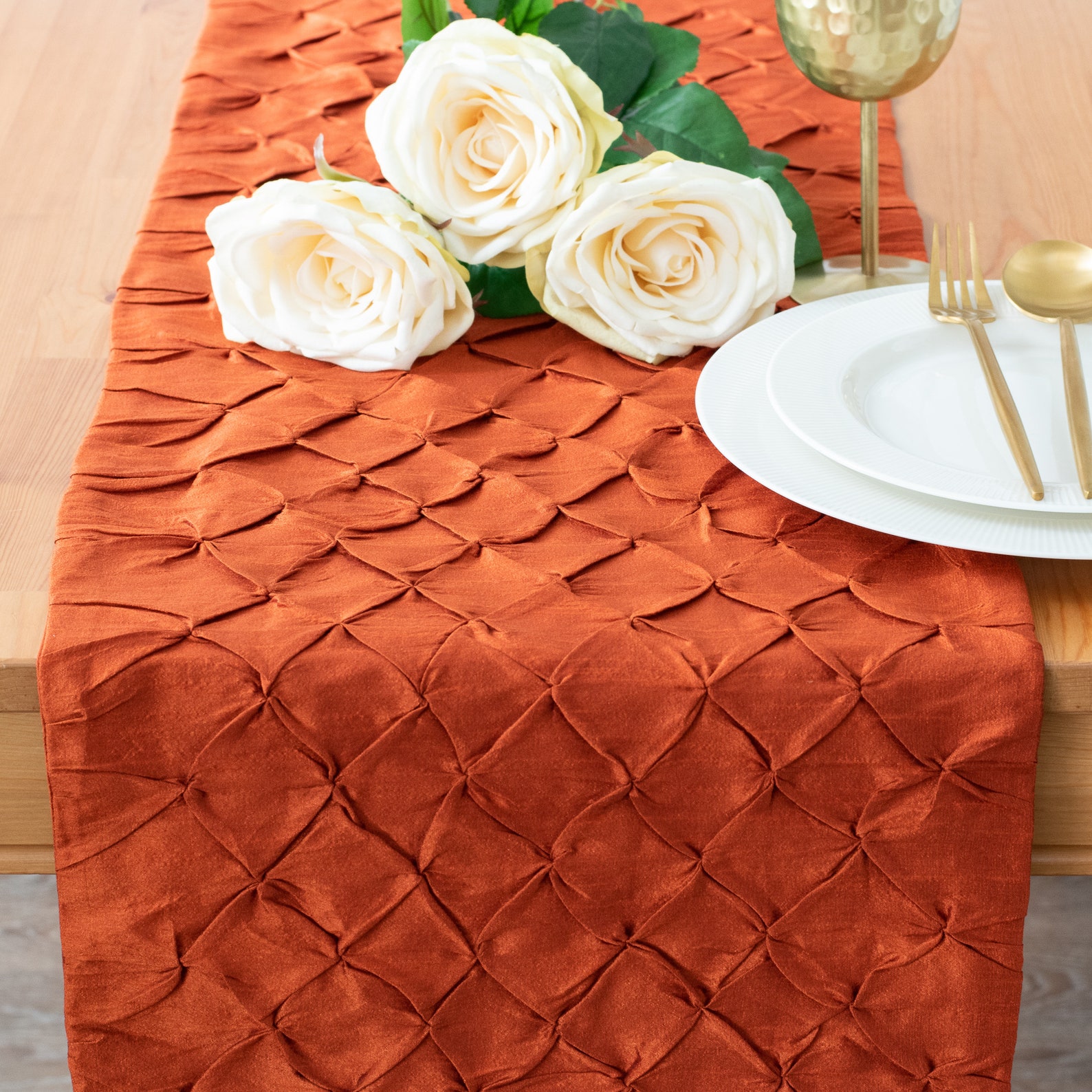 Rust Dining Table Runners 90 inch Long Fabric Table Runner Etsy