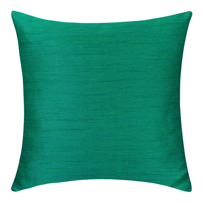 Emerald Green Euro Shams 26x26 Inch Faux Silk Wth Slub Etsy