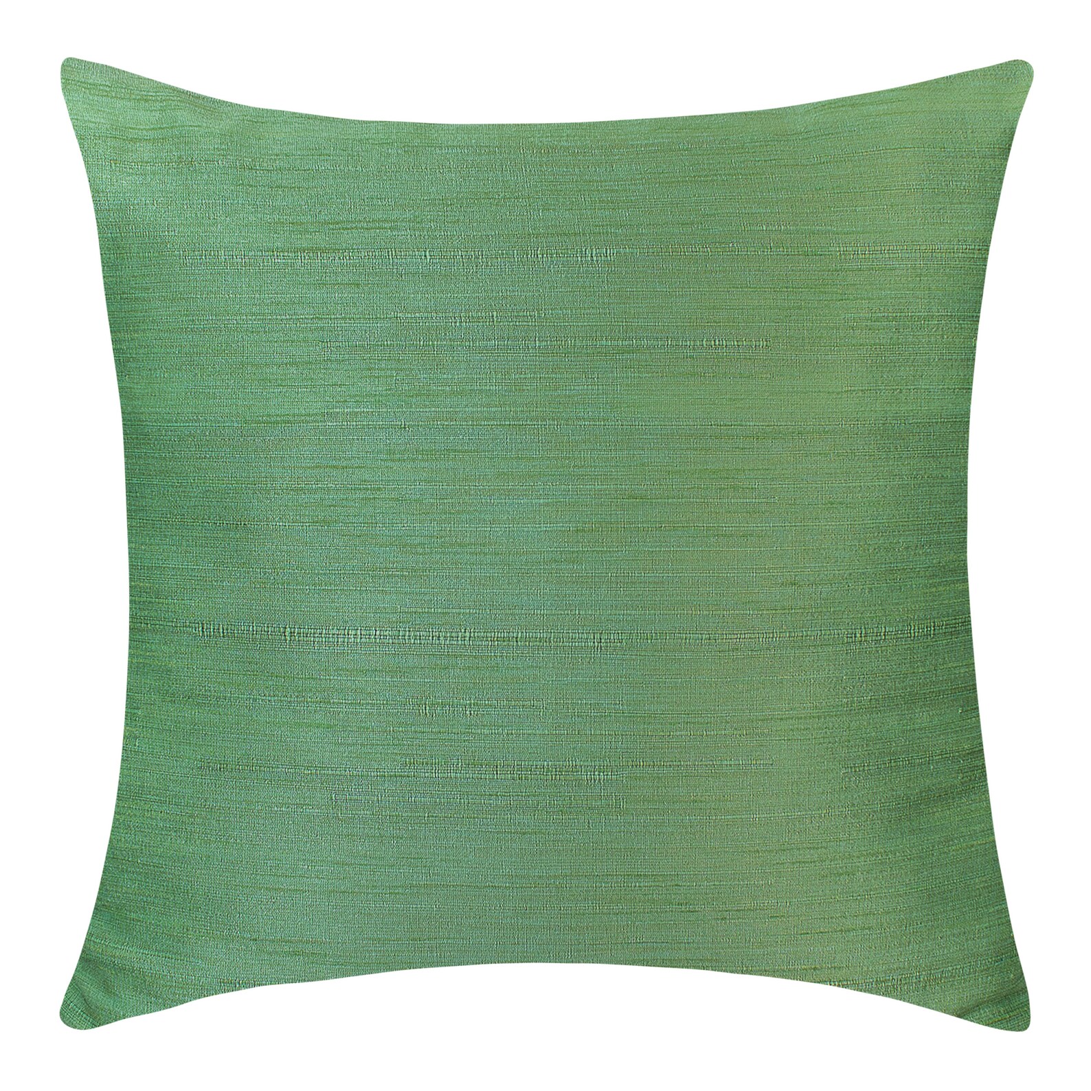 Green Accent Pillow Covers 22x22 Inch Faux Silk Wth Slub Etsy