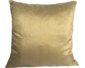 Mb74a Gold Yellow Plain Flat Velvet Style Cushion Cover/Pillow Case*Custom Size*