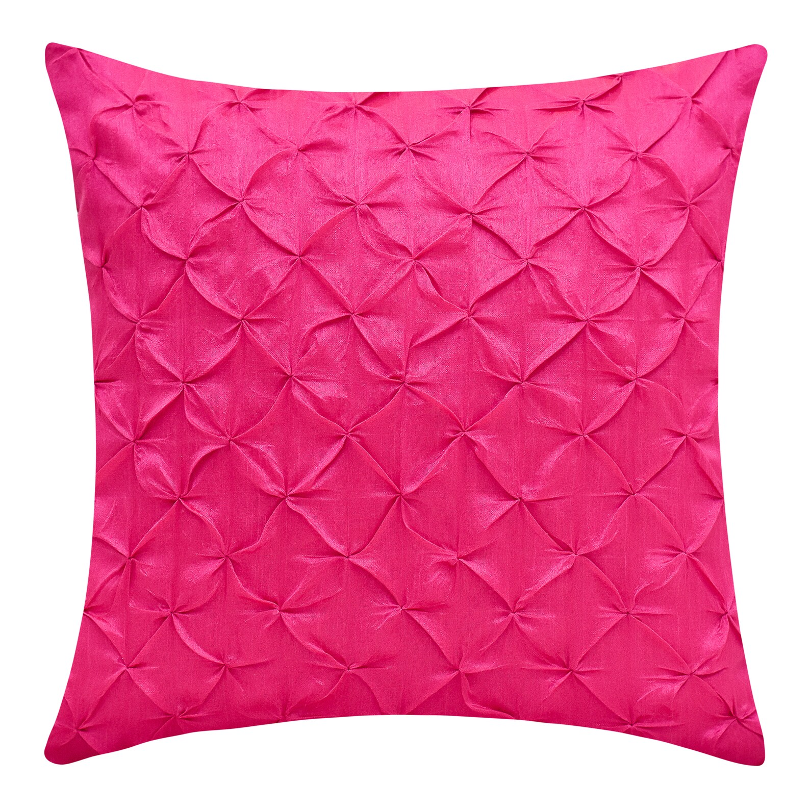 Fuschia Pink Throw Pillow Cover Pinch Pleat Textured Pillow Etsy