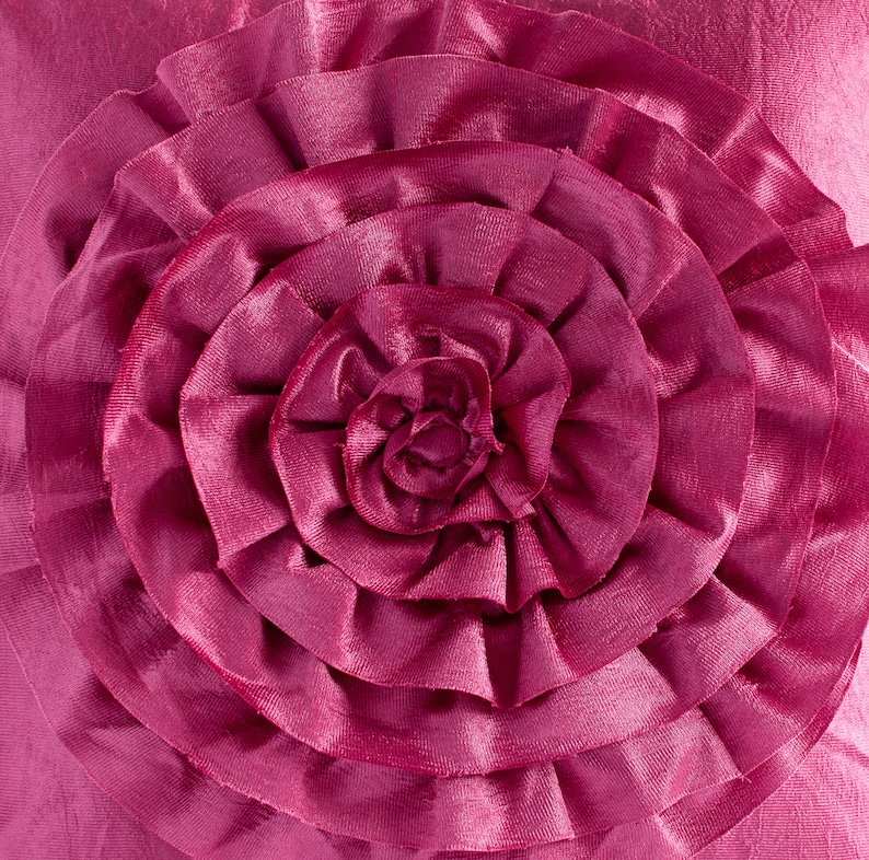 Hot Pink Flower Accent Pillow Covers 22x22 inch 3D Rose Etsy