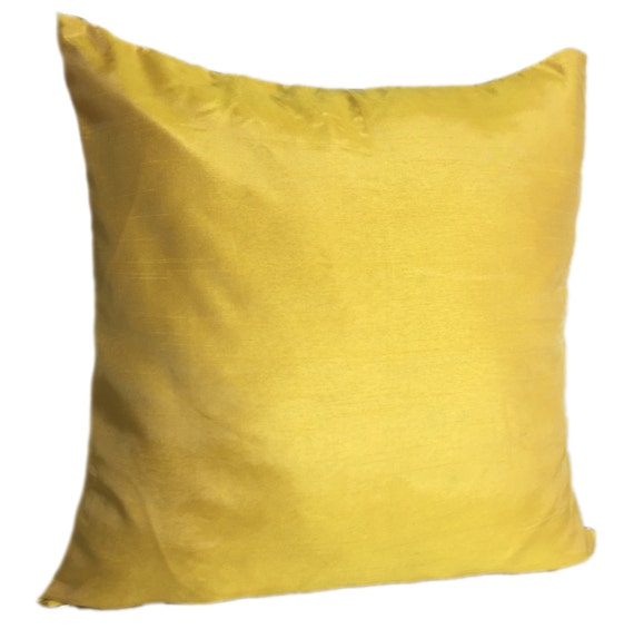 Set Of 2 Canary Yellow Pillow Sham Covers Yellow Decorative Etsy
