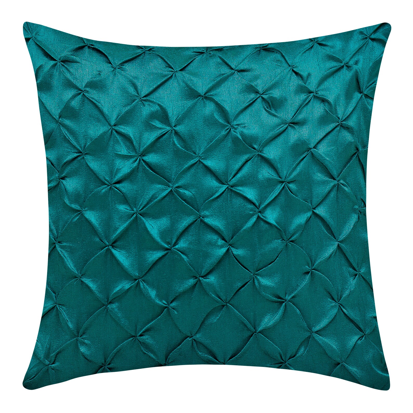 Dark Teal Throw Pillow Cover Pinch Pleat Textured Pillow Etsy