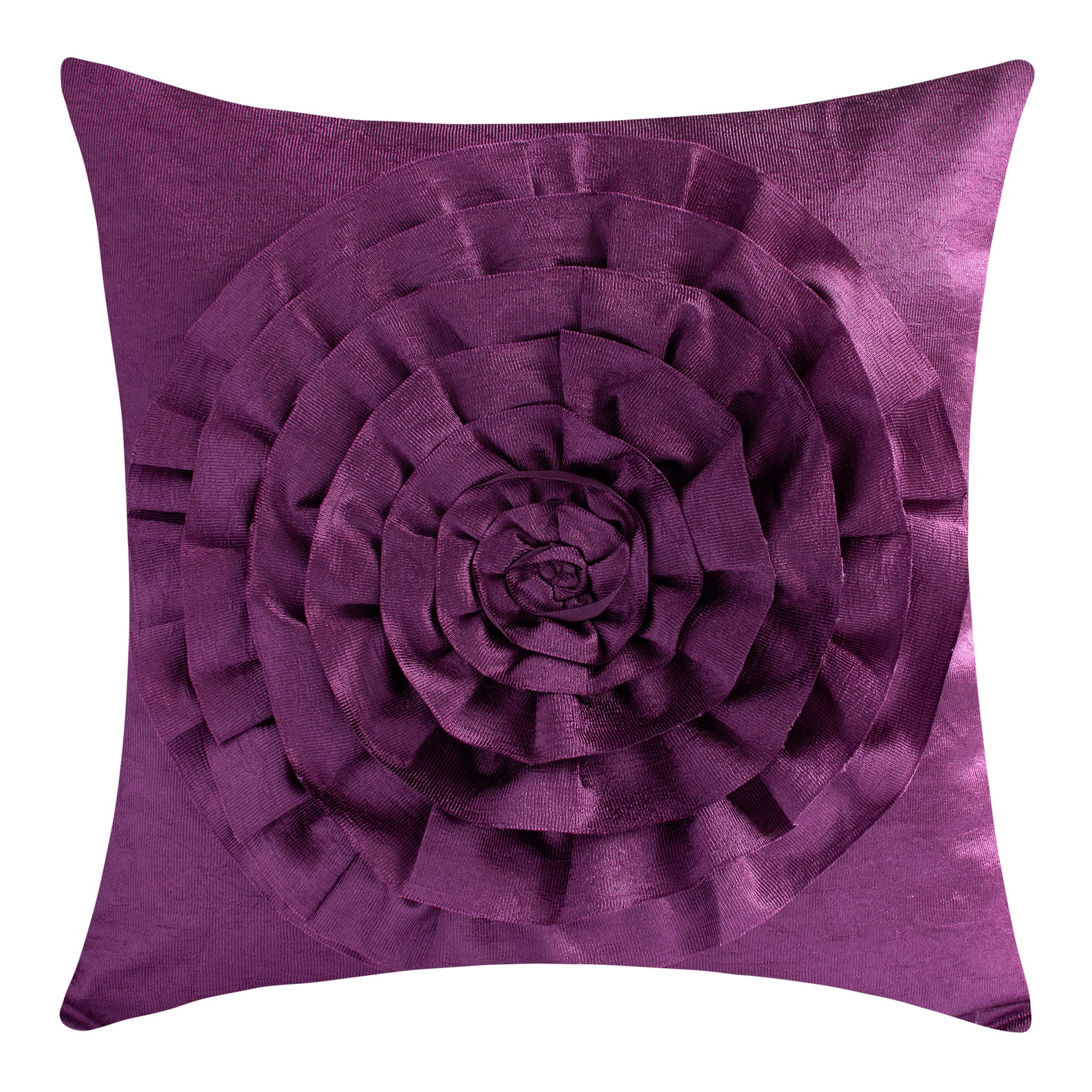 Plum Flower Accent Pillow Covers 22x22 inch 3D Rose Flower Etsy
