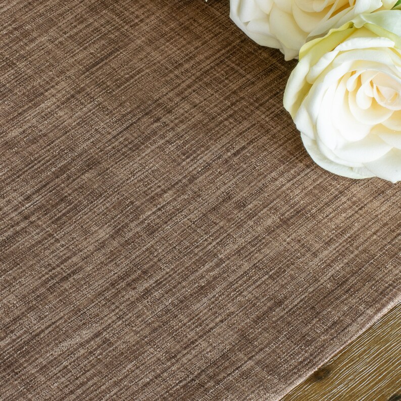 Brown Extra Long Table Runner With Ruffles 120 inches For Etsy