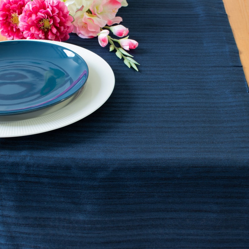 Navy Blue Dining Table Runners 13x72 inch Perfect for Home Etsy