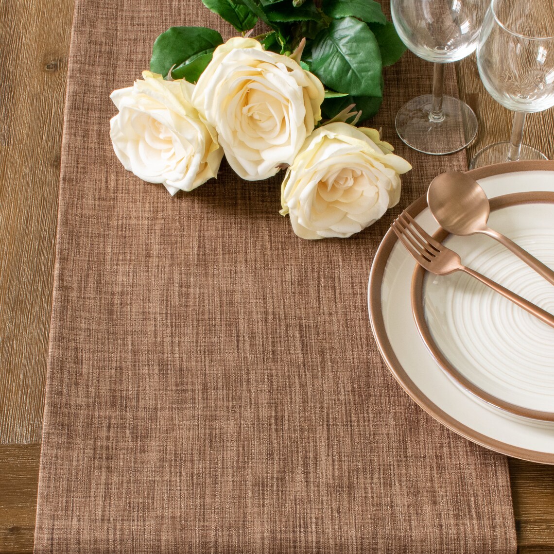 Brown Side Table Runners 36 Inch Long Dresser Scarf for Etsy