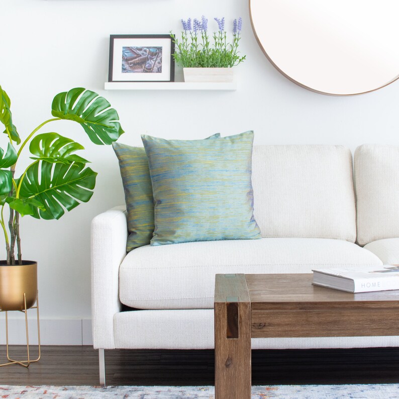 Light Green Throw Pillow Cover 18x18 inch Luxurious Etsy