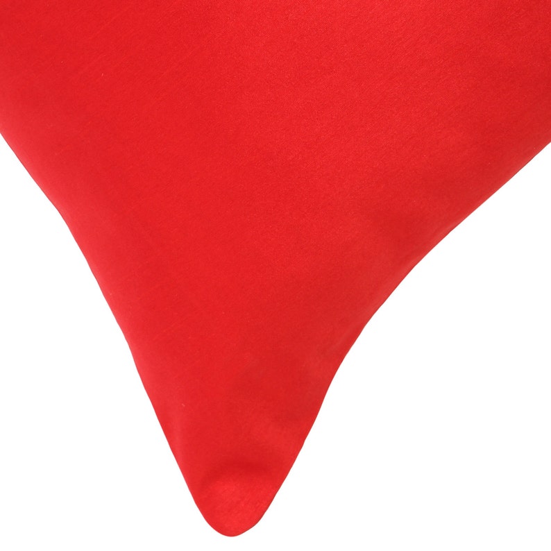 Set of 2 Solid Red Pillow Cover & Euro Sham Covers Plain Red Etsy