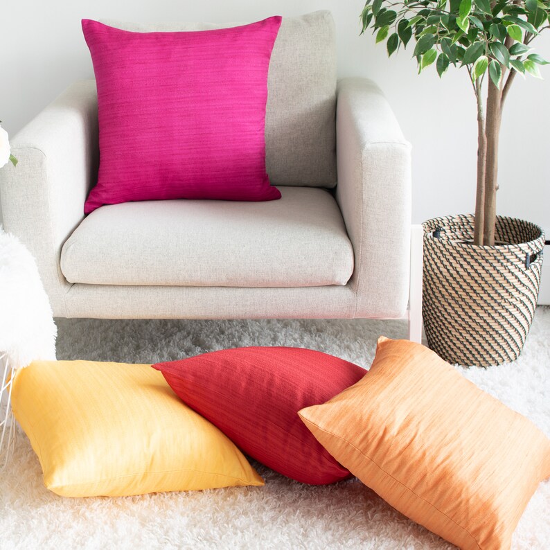 Pink Throw Pillow Cover Minimalist Contemporary Pillows Etsy