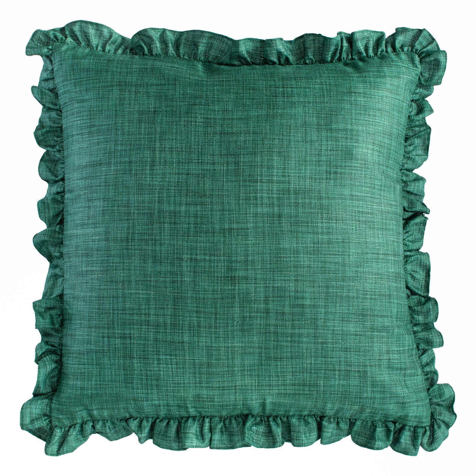 Emerald Green Cushion Cover Solid Frills 20x20 inch for Etsy