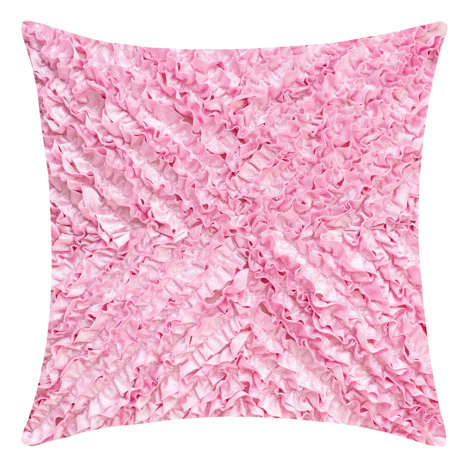 Baby Pink Textured Euro Sham Pillow Cover With Ruffles 26x26 Etsy