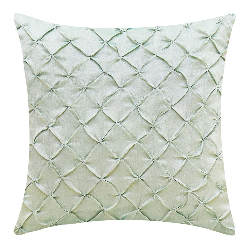 Sage Green Throw Pillow Cover Pinch Pleat Textured Pillow Etsy