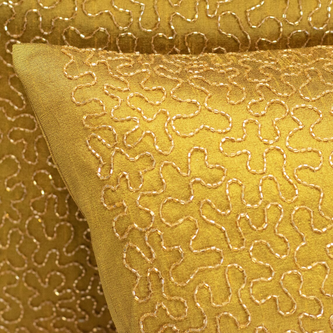 Mustard Yellow Euro Sham Covers 26x26 Inch Embroidered Etsy