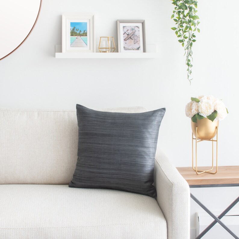 Grey Euro Sham Pillow Cover 26x26 inch Luxurious Elegant & Etsy