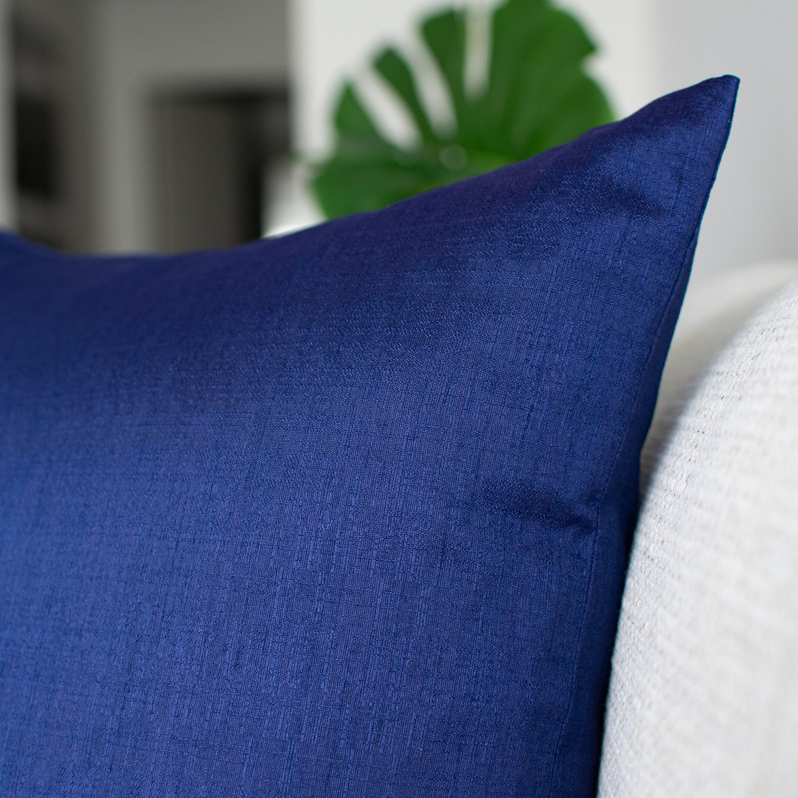 Dark Blue Decorative Pillow Cover 22x22 Inch for Sofa Couch Etsy