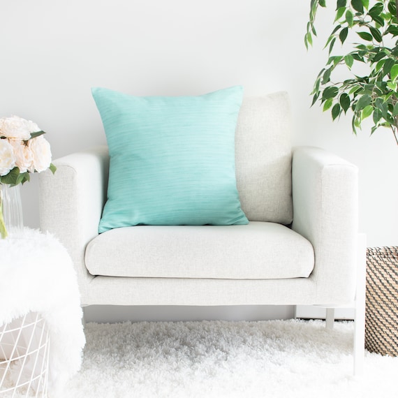 Sea Foam Green Throw Pillow Cover Minimalist Contemporary Etsy
