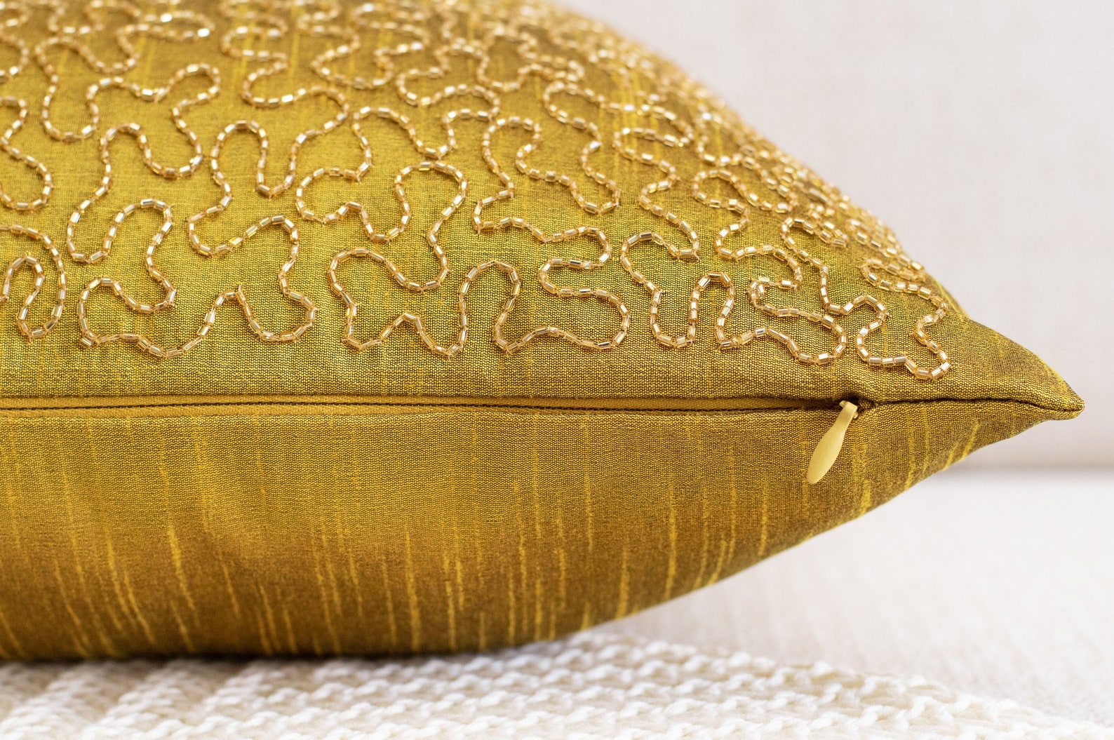 Mustard Yellow Euro Sham Covers 26x26 Inch Embroidered Etsy