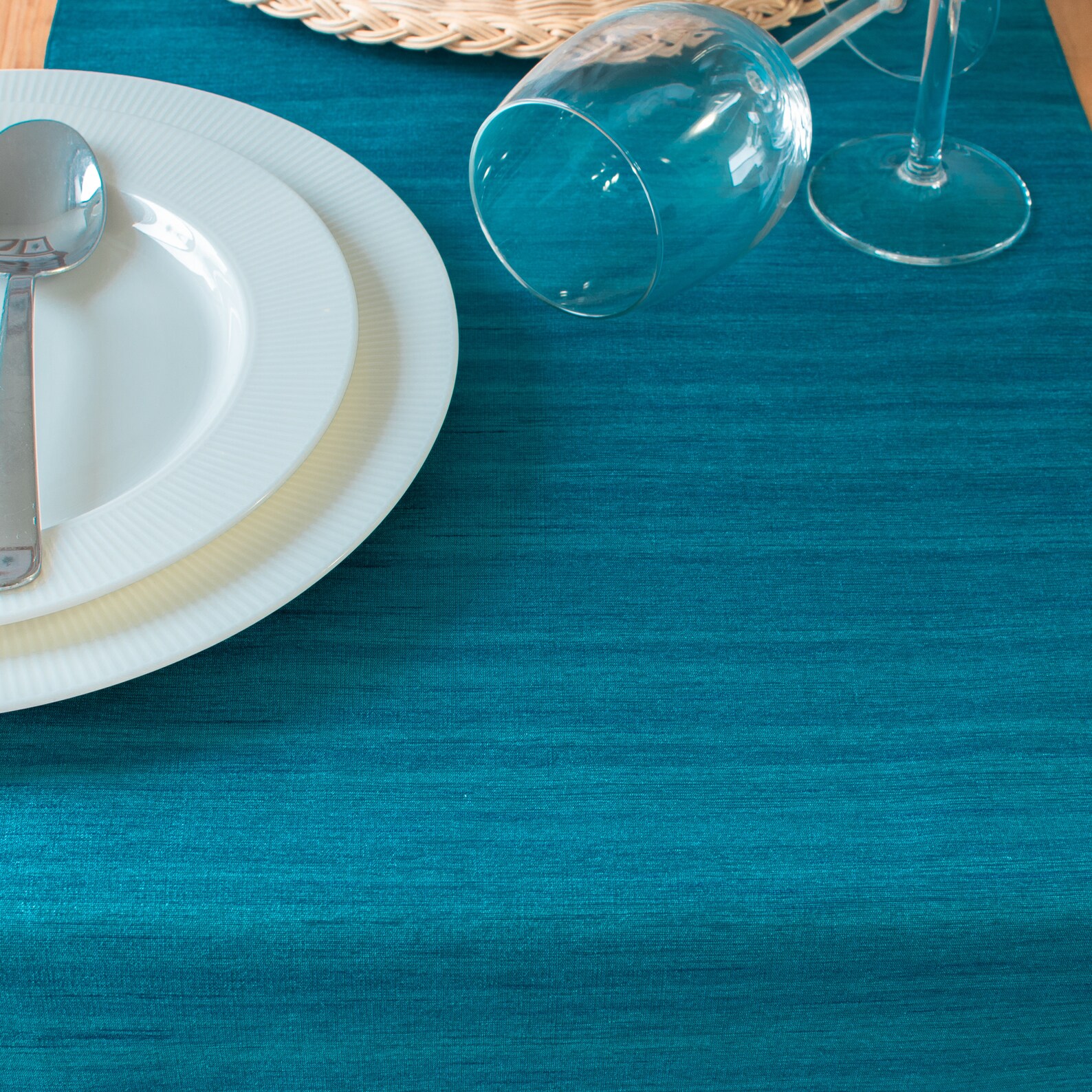 Teal Short Table Runners 13x48 inch Perfect for Home Etsy