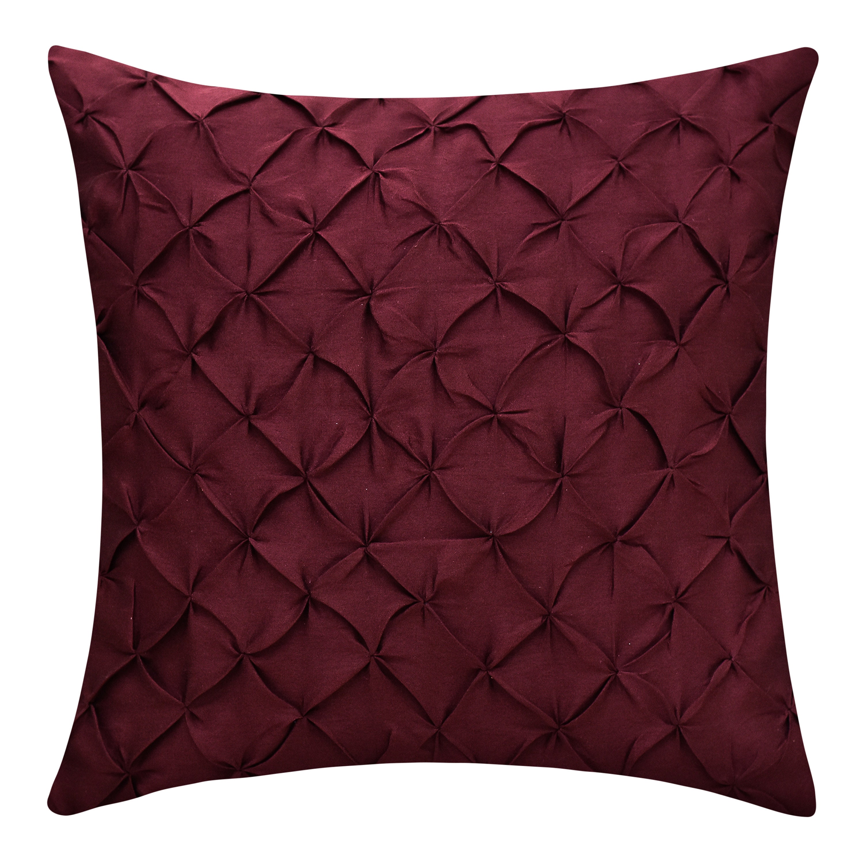 Maroon Throw Pillow Cover Pinch Pleat Textured Pillow Etsy