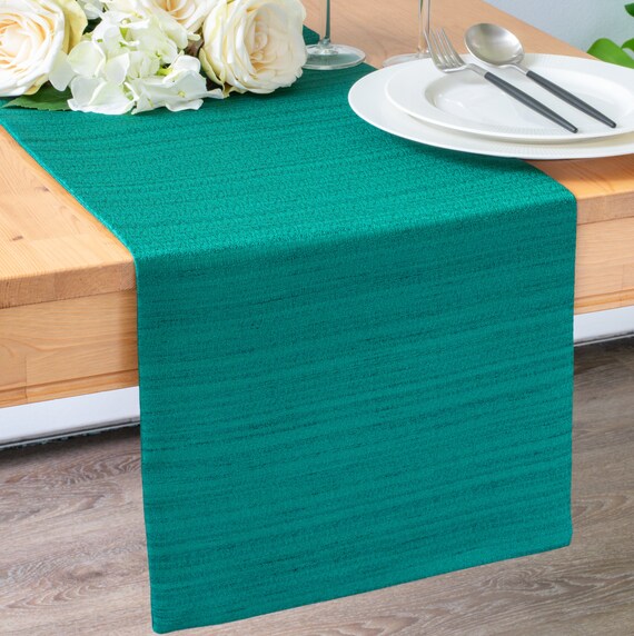 Dark Teal Side Table Runners 36 Inch Long Dresser Scarf For Etsy