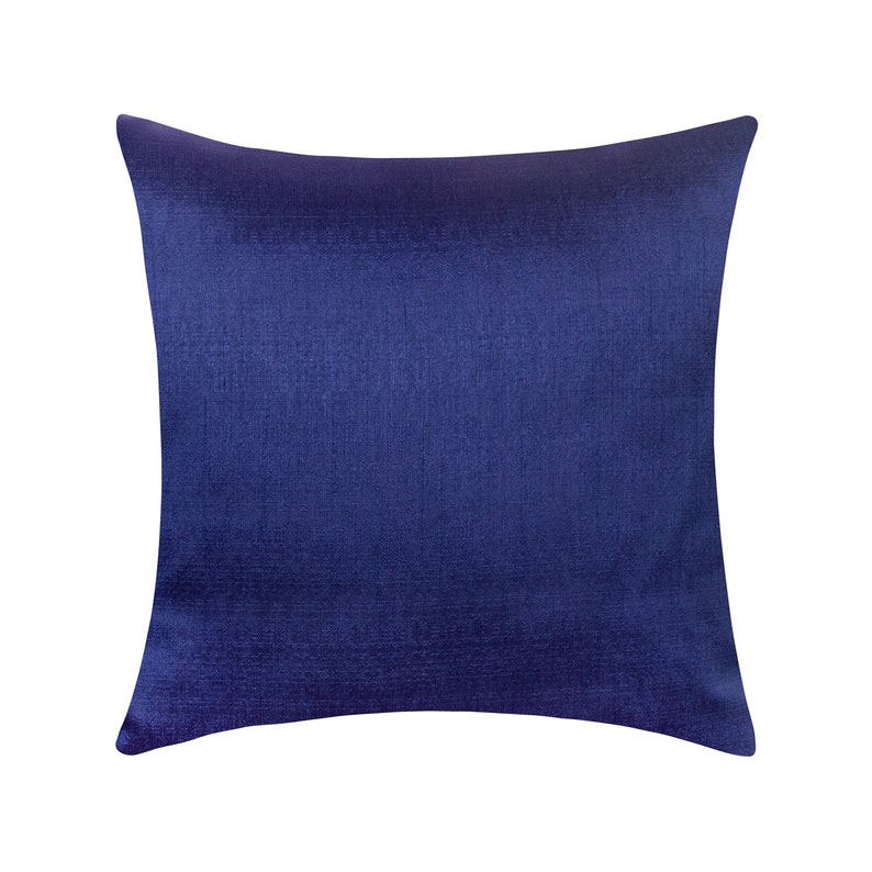 Dark Blue Decorative Pillow Cover 22x22 Inch for Sofa Couch Etsy