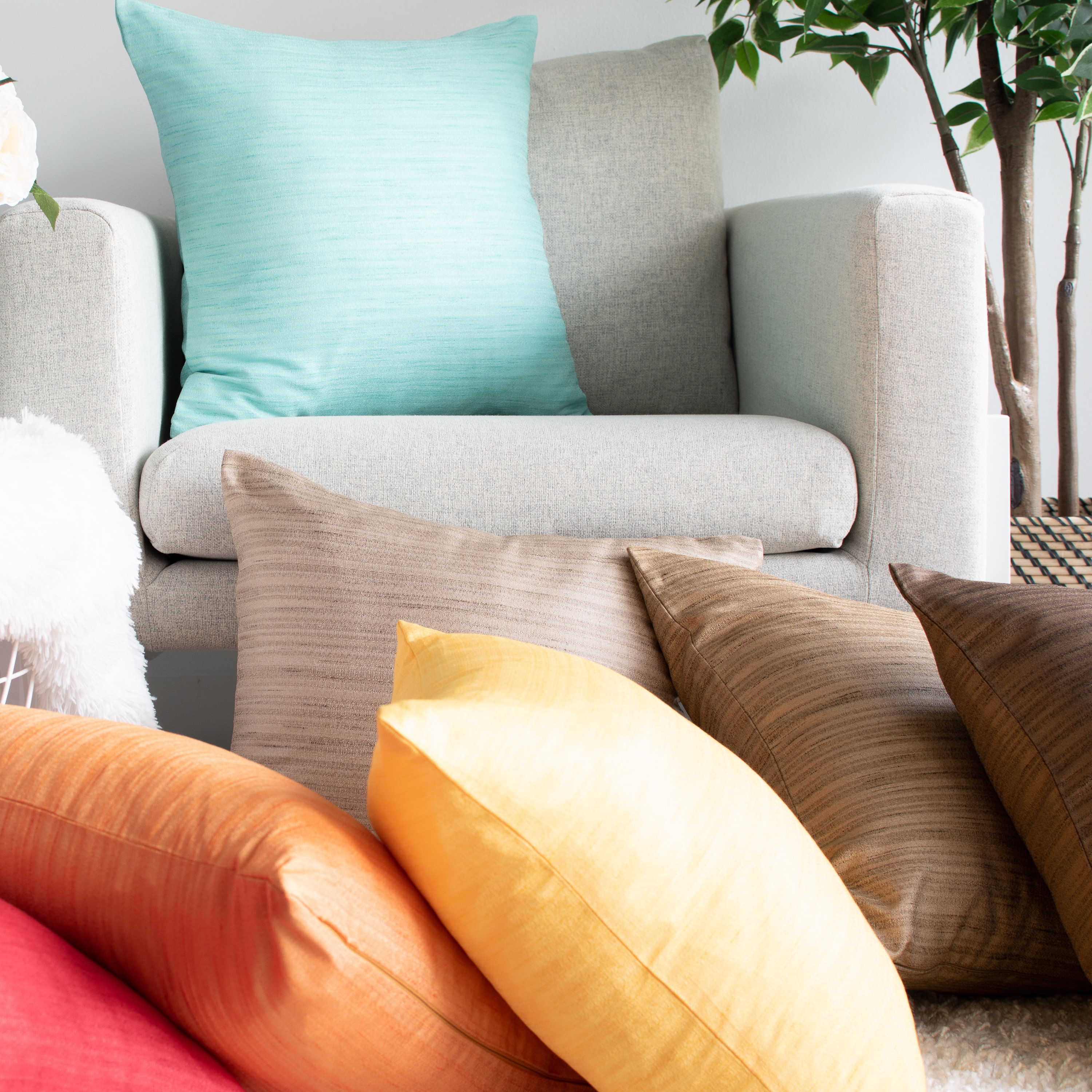 Peach Throw Pillow Cover Minimalist Contemporary Pillows Etsy UK