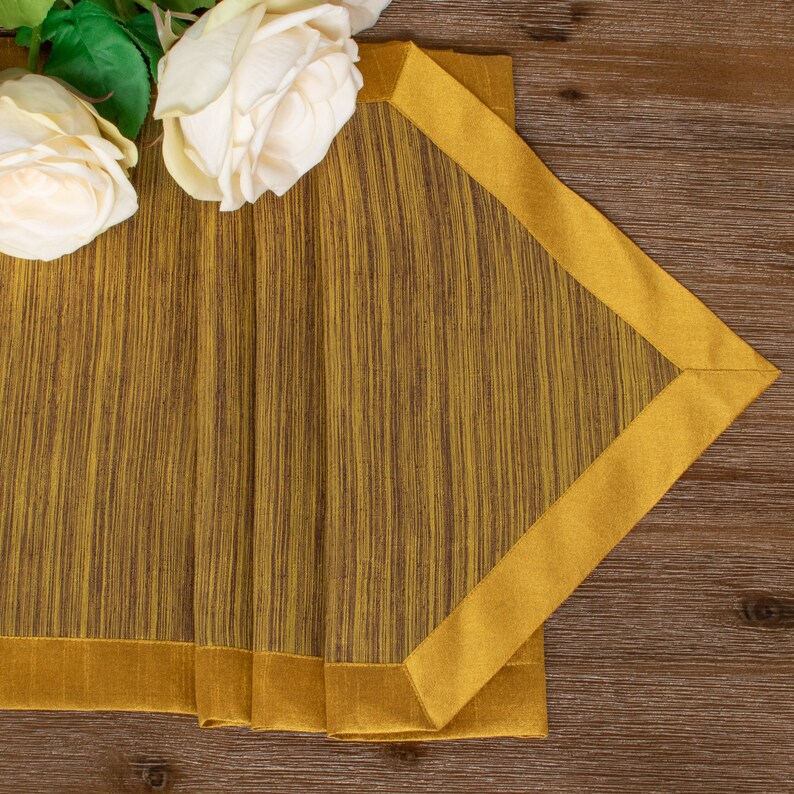 Mustard Yellow Table Runner 108 Inches Long V Ends for Etsy