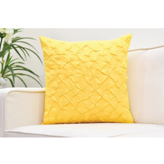 textured yellow throw pillows