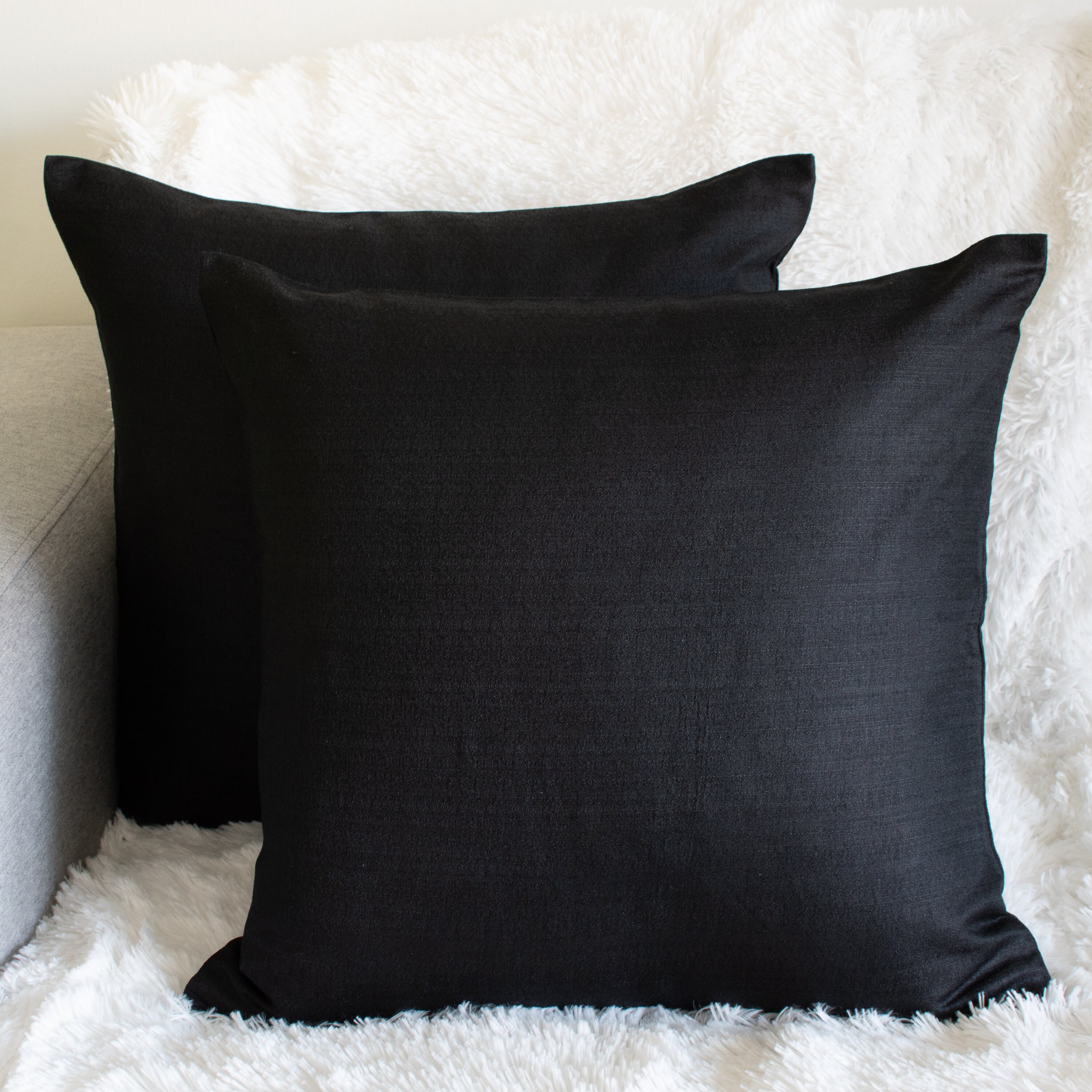 Black Throw Pillow Cover Minimalist Contemporary Pillows Etsy