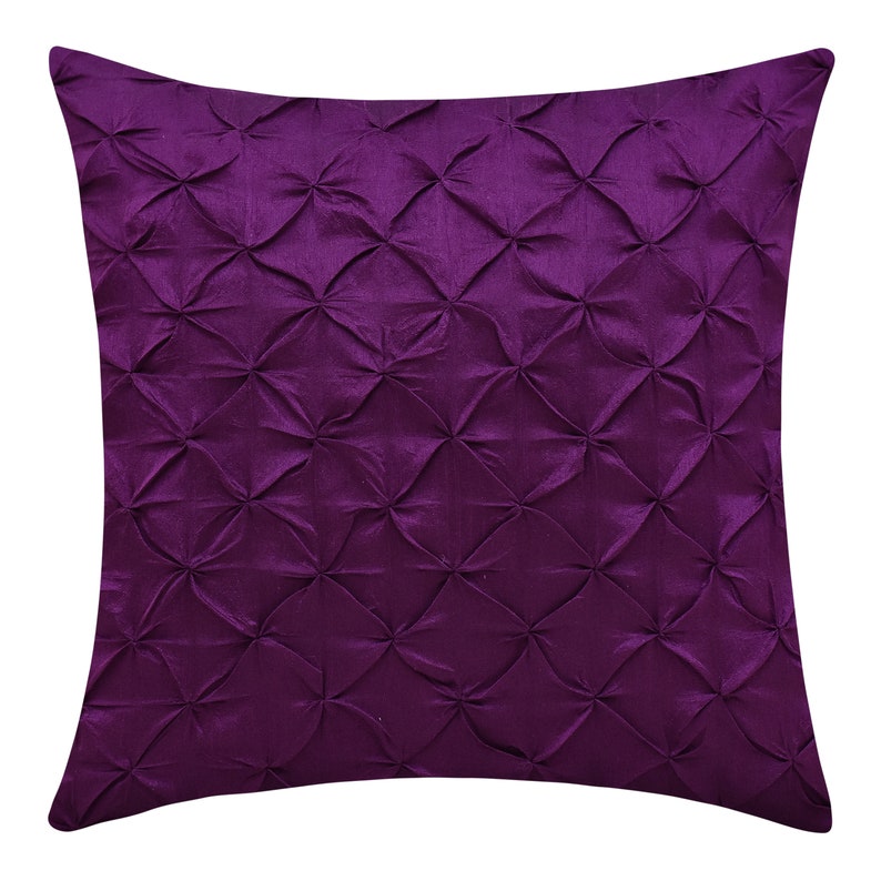 Light Purple Throw Pillow Cover Pinch Pleat Textured Pillow Etsy
