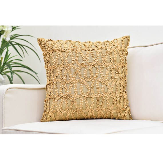 gold sequin decorative pillows