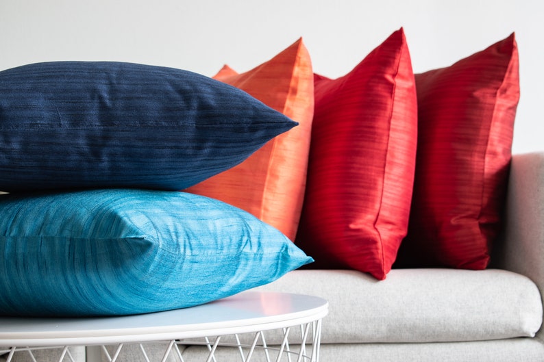 Red Throw Pillow Covers 16x16 inch Decorative & Accent Etsy