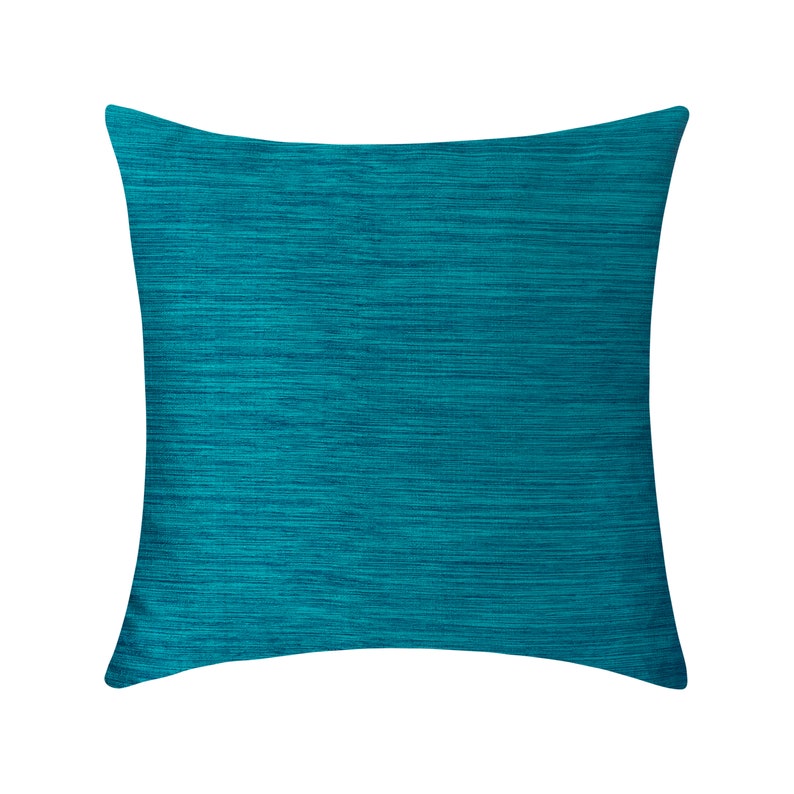 Teal Blue Decorative Pillow Cover 22x22 Inch for Sofa Couch Etsy