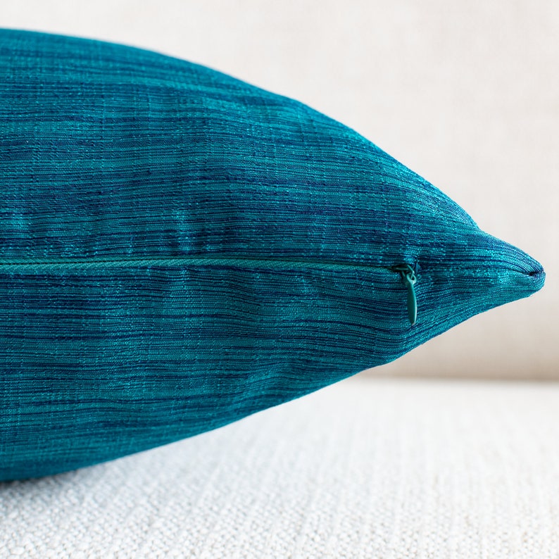 Teal Blue Decorative Pillow Cover 22x22 Inch for Sofa Couch Etsy