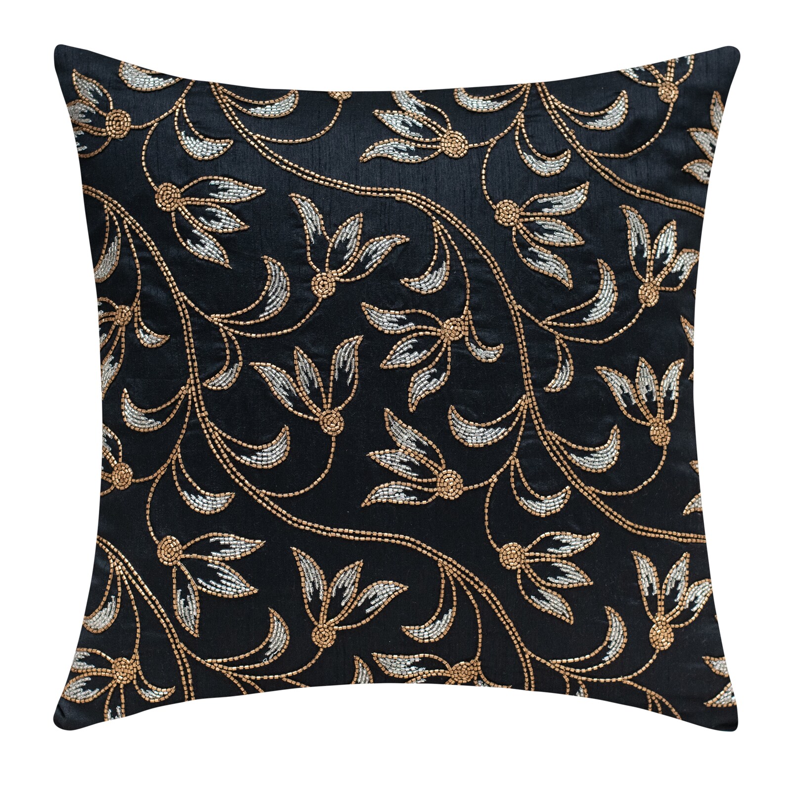 Black Gold Throw Pillow Cover Luxurious Elegant Decorative Etsy