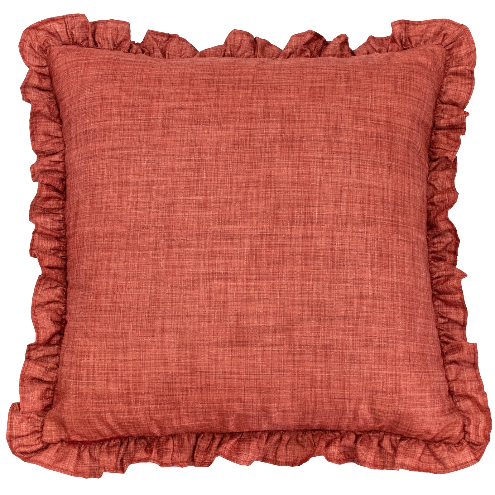 Rust Cushion Cover Solid Frills 20x20 Inch for Girl's Etsy