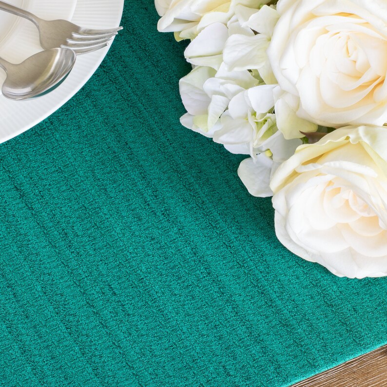 Dark Teal Long Table Runner 108 Inches Long for Dining Etsy