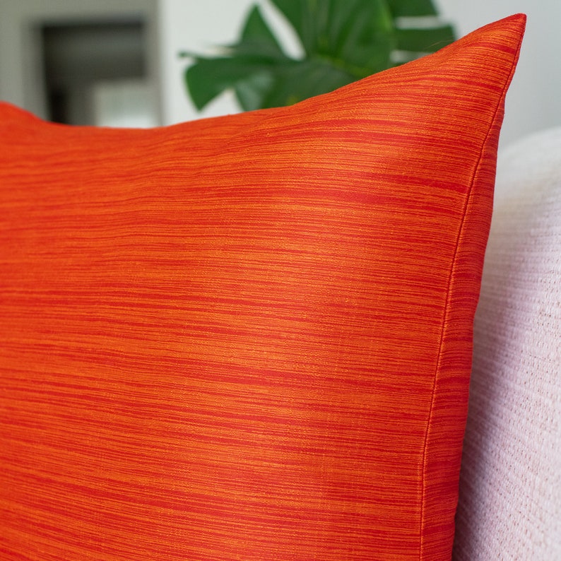 Bright Orange Euro Sham Pillow Cover 26x26 inch Luxurious Etsy