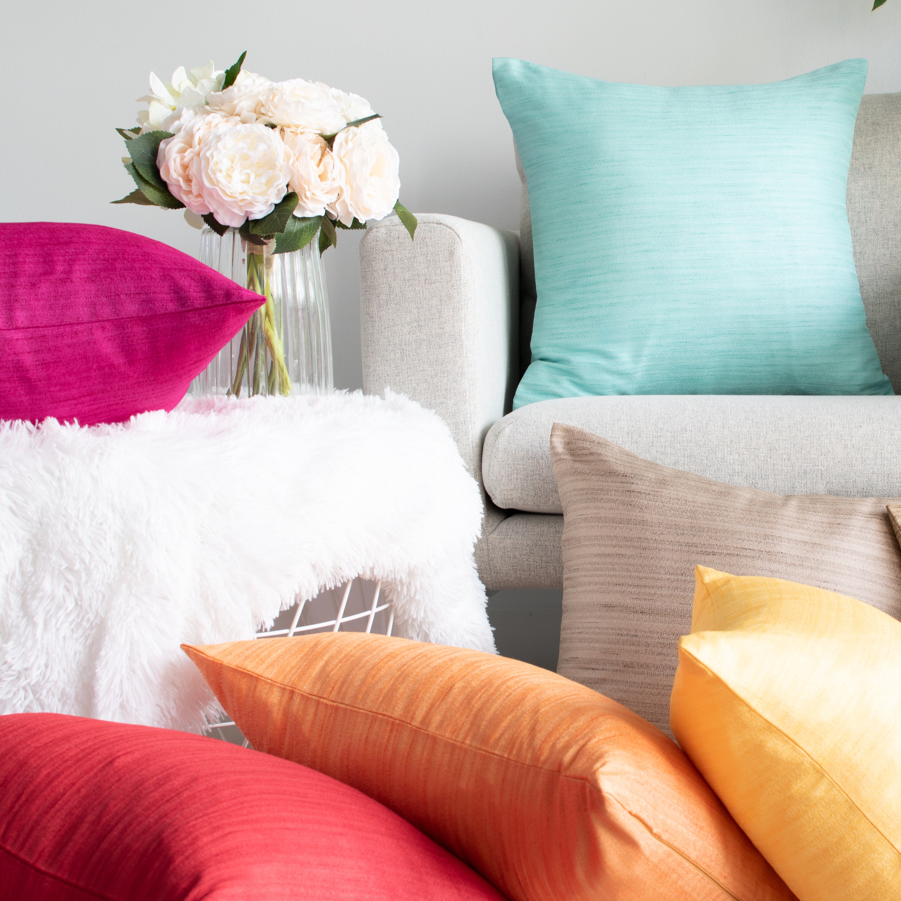 Peach Throw Pillow Cover Minimalist Contemporary Pillows Etsy UK