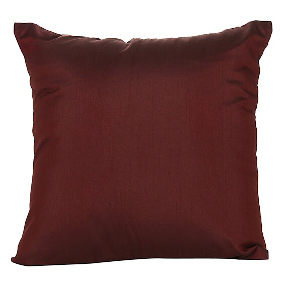 Set of 2 Solid Maroon Pillow Covers or Sham Covers Burgundy Etsy