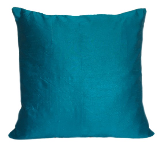 Set of 2 Solid Turquoise Pillow Plain Turquoise Pillow Etsy