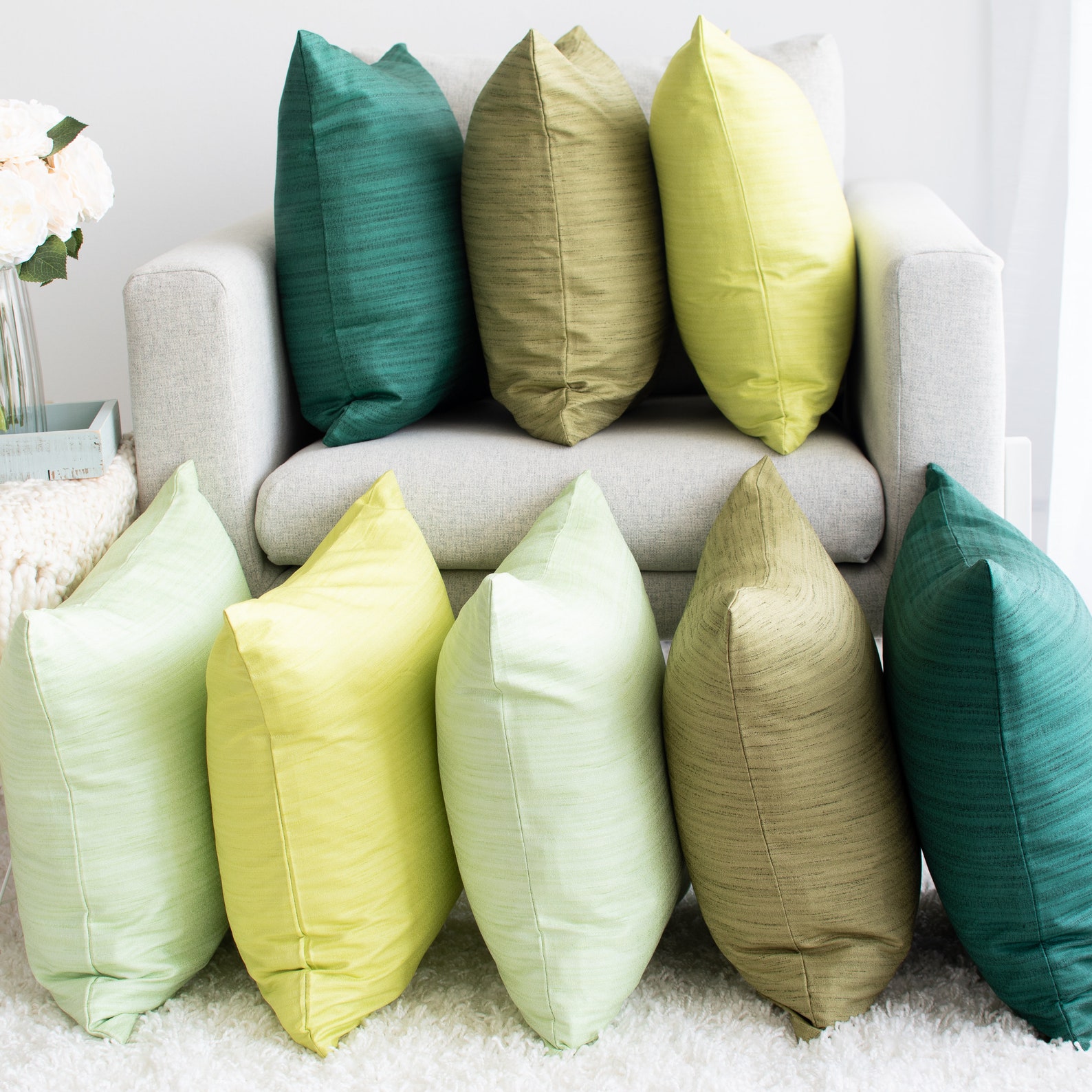 Dark Teal Throw Pillow Cover Minimalist Contemporary Etsy