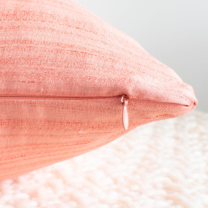 Peach Throw Pillow Cover Minimalist Contemporary Pillows Etsy UK
