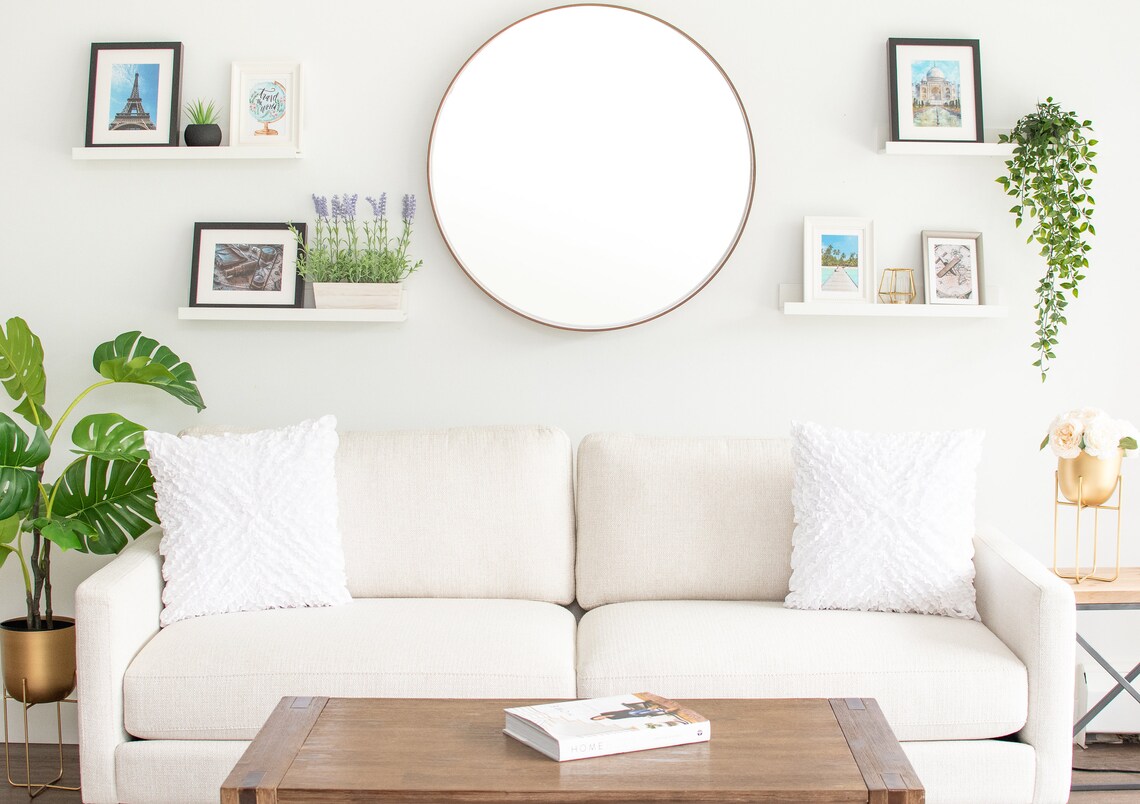 White Textured Euro Sham Pillow Cover With Ruffles 26x26 Etsy