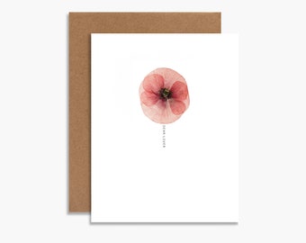 dear lover botanical greeting card, birthday card, flower print, art print, minimal greeting card