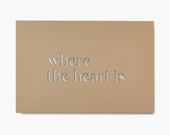 Where The Heart Is Metal Wall Art, Home Decor, Wall Sign, Quote, Garden Sign, Enamel