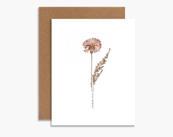 your moment botanical greeting card, flower print, greeting card, special day card, birthday card