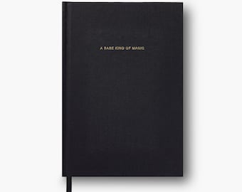 A Rare Kind Of Magic Linen notebook, lined notebook, daily journal, minimal notebook